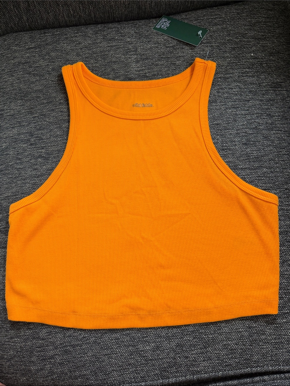 NEW Wild Fable Ribbed Orange Crop Tank Top